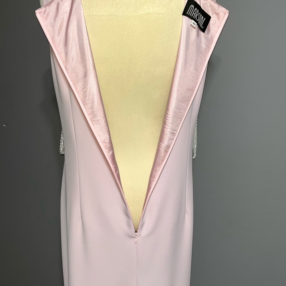 Marsoni Elegant Light Pink Skirt Suit with Silver Accents size 18 - Picture 5 of 10